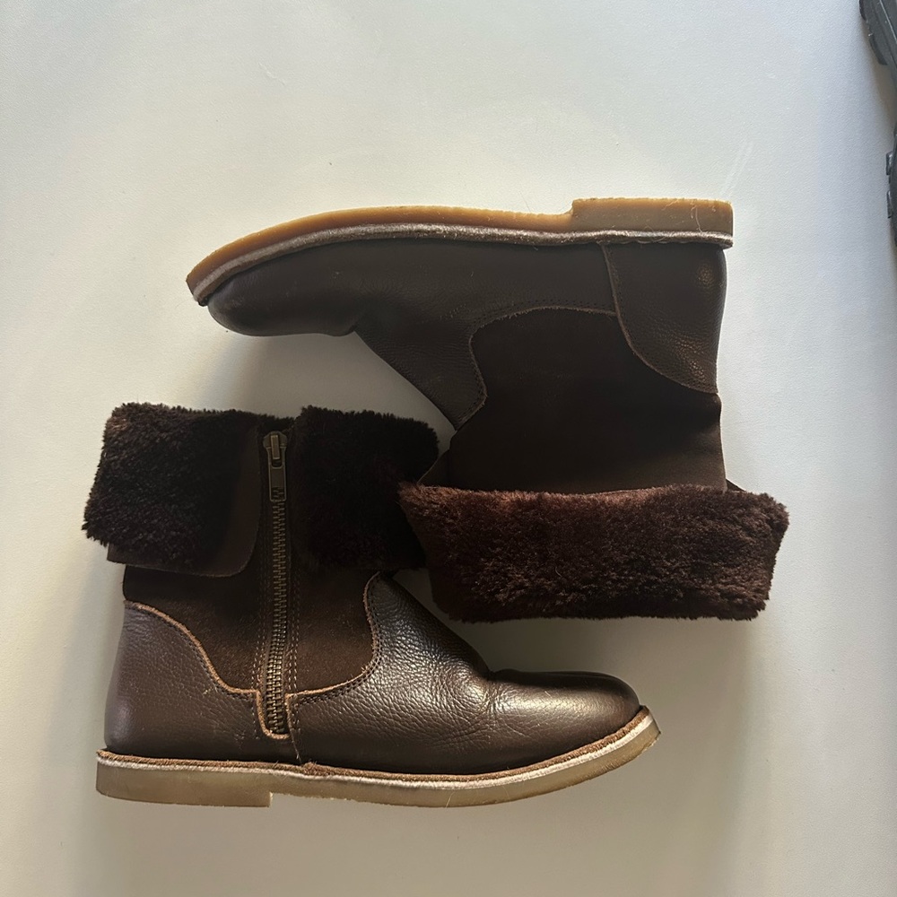 Mini Boden Kids' Boots with Faux Fur Lining